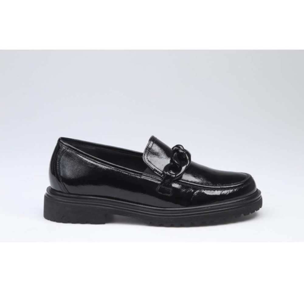 New Gabor black patent leather loafers size  10 woman’s